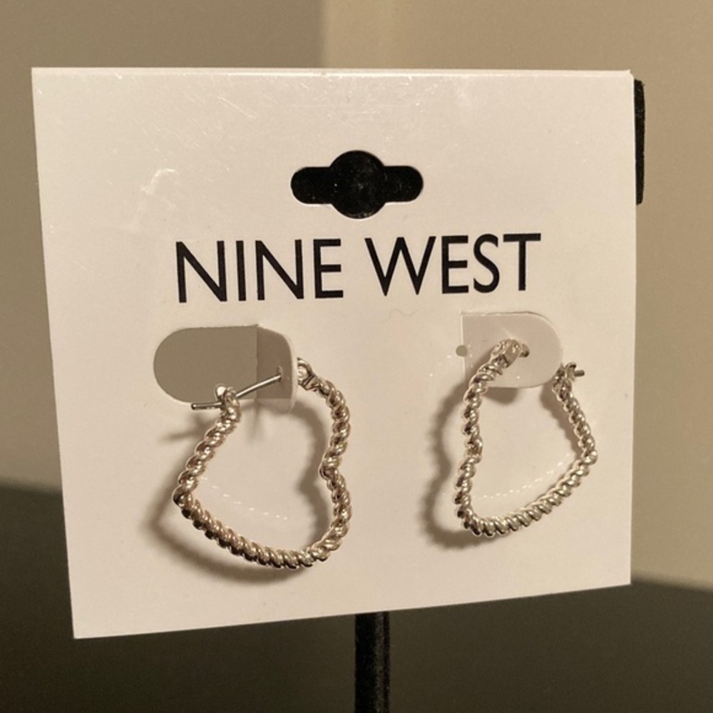 Nine West Twisted Silver Earrings